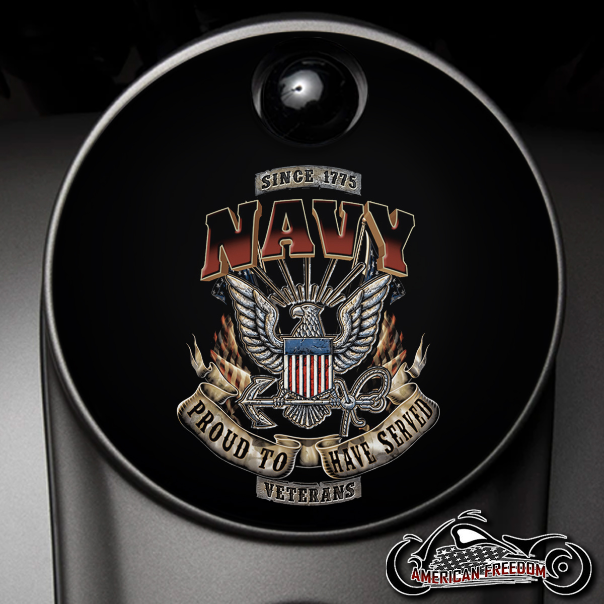 Custom Fuel Door - Proud Navy